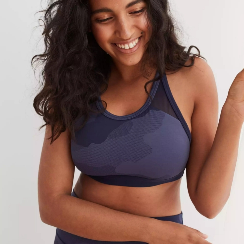 Aerie Blue Camo Workout SET leggings and sports bra